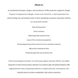 Bengbu Tongchen Automation Technology Co., ltd ligne de production en usine