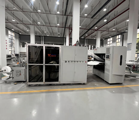 Ligne de production de pliage de papier filtre en fibre de verre résistant aux hautes températures, hauteur de pli 300 mm