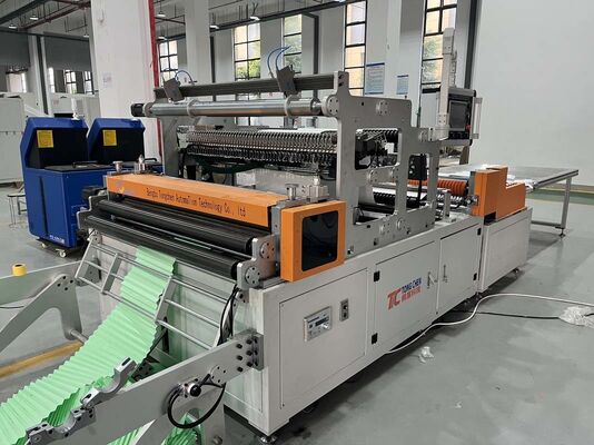 300mm Folding Height Fiberglass HEPA Mini Filter Pleating and Gluing Production Line