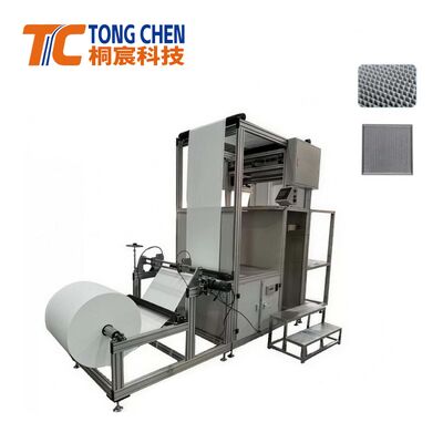 Ligne de production automatique de pliage de papier filtre HEPA en fibre de verre à partition en feuille d'aluminium