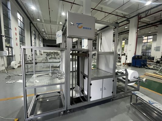 Ligne de production automatique de pliage de papier filtre HEPA en fibre de verre à partition en feuille d'aluminium