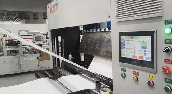 Ligne de production de papier pliable en fibre de verre à haute température sans cloison hauteur de pliage 300 mm