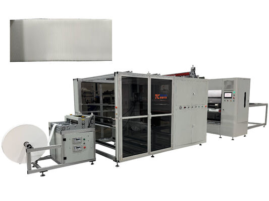 300 mm hauteur de pliage ligne de production de papier pliant en fibre de verre à haute température entièrement automatique sans cloison